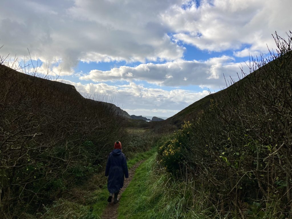 Walking to Welcombe Mouth