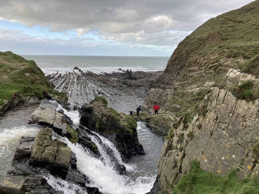 Welcombe Mouth waterfall